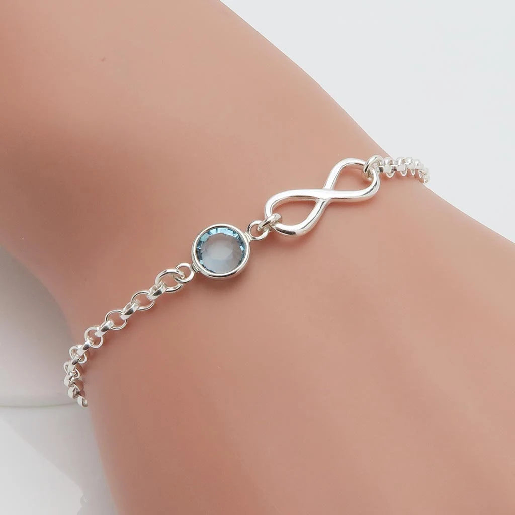 Hot Sale 925 Silver Chunky Infinity Knot Chain Bracelet Knotted Bow-knot  Clasp Infinite Love Chain Bracelet Jewellery Gift - AliExpress